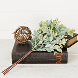 550326-18.5in Bush-Flocked Evergreen Ash Leaves