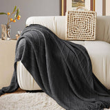 Knitted Throw Blanket, Soft and Cozy Throw Blanket 50x60"