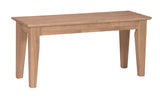 Shaker Leg Bench - Woodcraft Furniture 