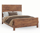 elite Woodworking wood panel bed available in twin full queen or king solid wood bed frame American made custom finished