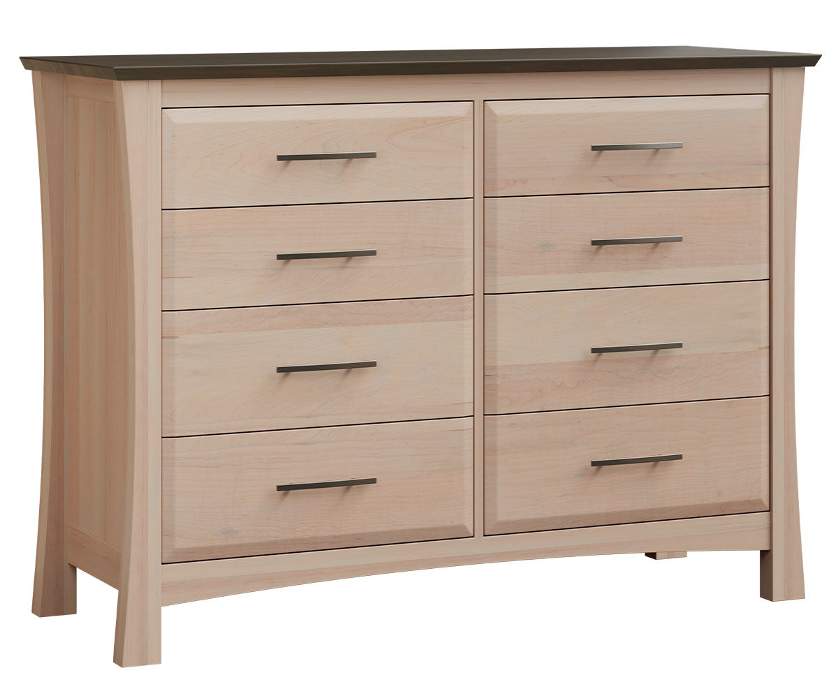 8 drawer dresser brown Woodcraft Furniture For_Girls providing ample storage for Black and Blush Floral Size:L - 12/14