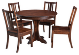 Mary Pedestal Table & Bradley Chair Dining Set