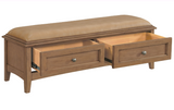 Mckenzie 2 Drawer Bench - Woodcraft Furniture 