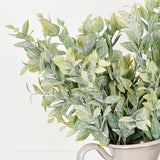 550326-18.5in Bush-Flocked Evergreen Ash Leaves