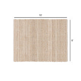 · REDEARTH · Jute Cotton Area Rug - 8'x10' Rectangular Rug, Sustainable Handwoven, Non-Shedding, Soft & Durable – Reversible, Neutral Tones for Home Décor in Living Room, Dining Room, Bedroom