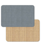 Basket Weave Print-Grey Reversible Plastic Placemat