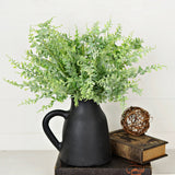 550335-18in Bush-Flocked soft touch Fern,Spring Floral