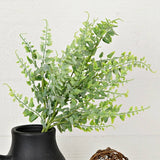 550335-18in Bush-Flocked soft touch Fern,Spring Floral
