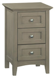 Mckenzie Narrow 3 Drawer Nightstand - Woodcraft Furniture 