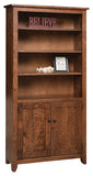 Modern Mission 36" by 72" Bookcase with Doors