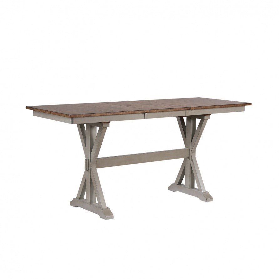 Pacifica Barnwell Counter Height Trestle Table Set